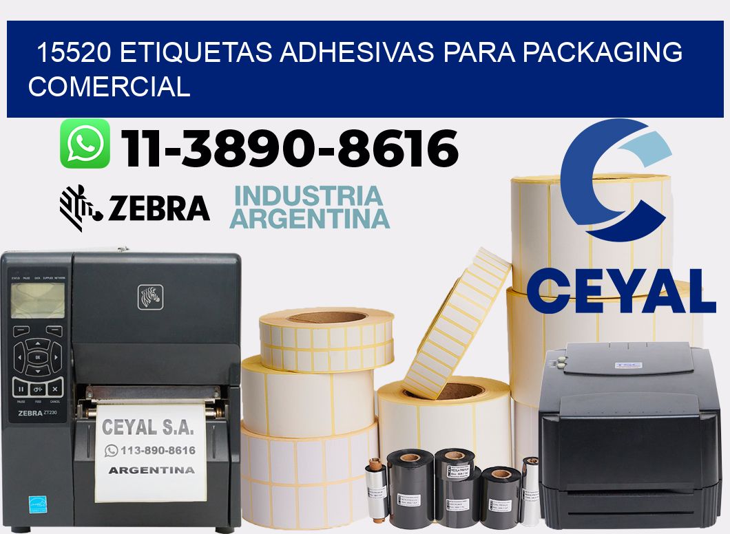 15520 Etiquetas adhesivas para packaging comercial