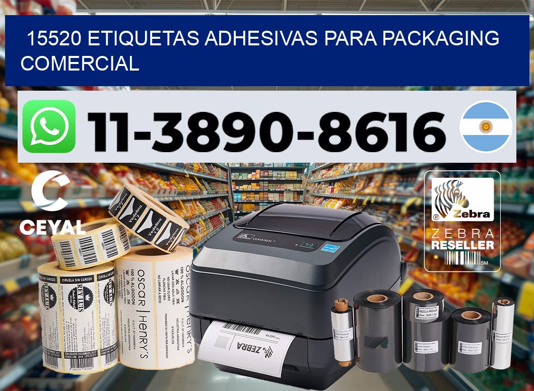 15520 Etiquetas adhesivas para packaging comercial