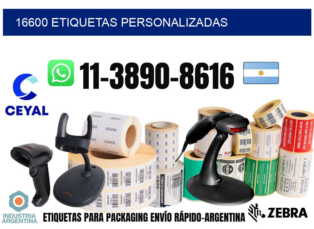 16600 etiquetas personalizadas