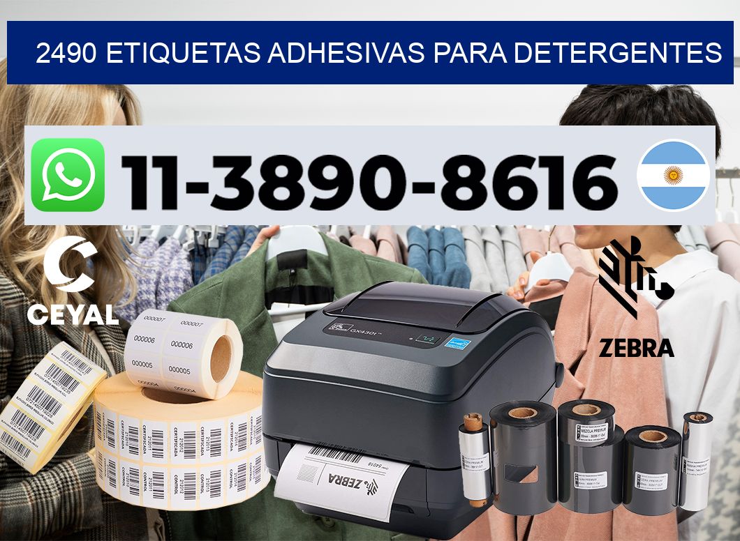 2490 Etiquetas adhesivas para detergentes