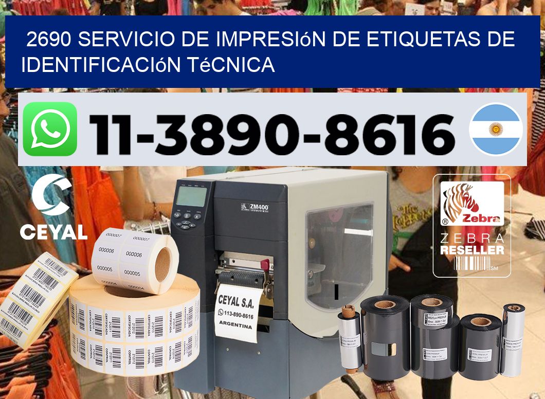 2690 Servicio de impresión de etiquetas de identificación técnica
