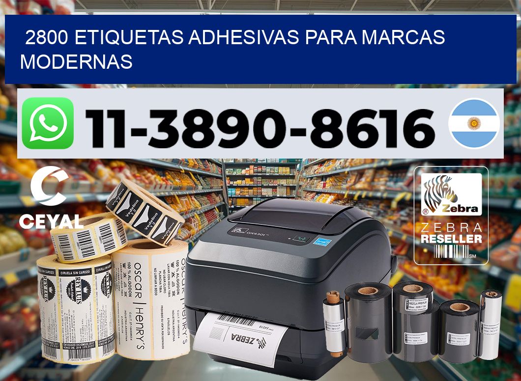 2800 Etiquetas adhesivas para marcas modernas