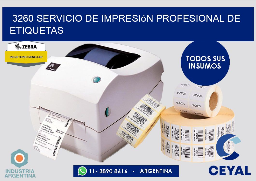 3260 Servicio de impresión profesional de etiquetas