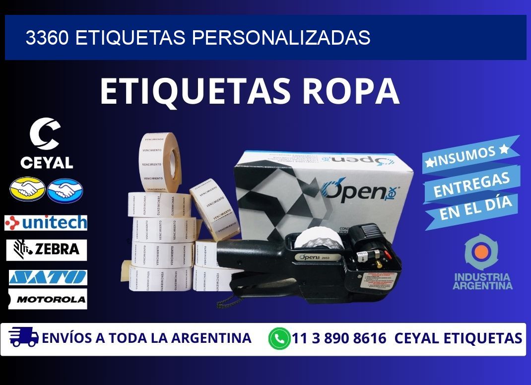 3360 etiquetas personalizadas
