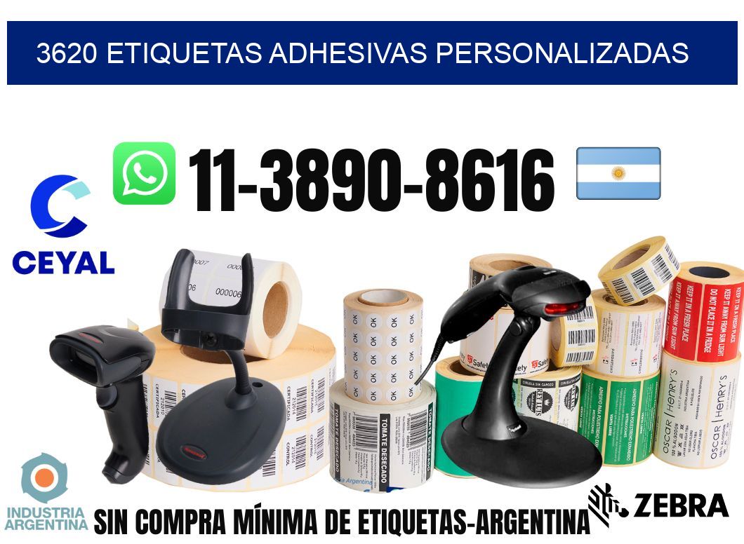 3620 Etiquetas adhesivas personalizadas