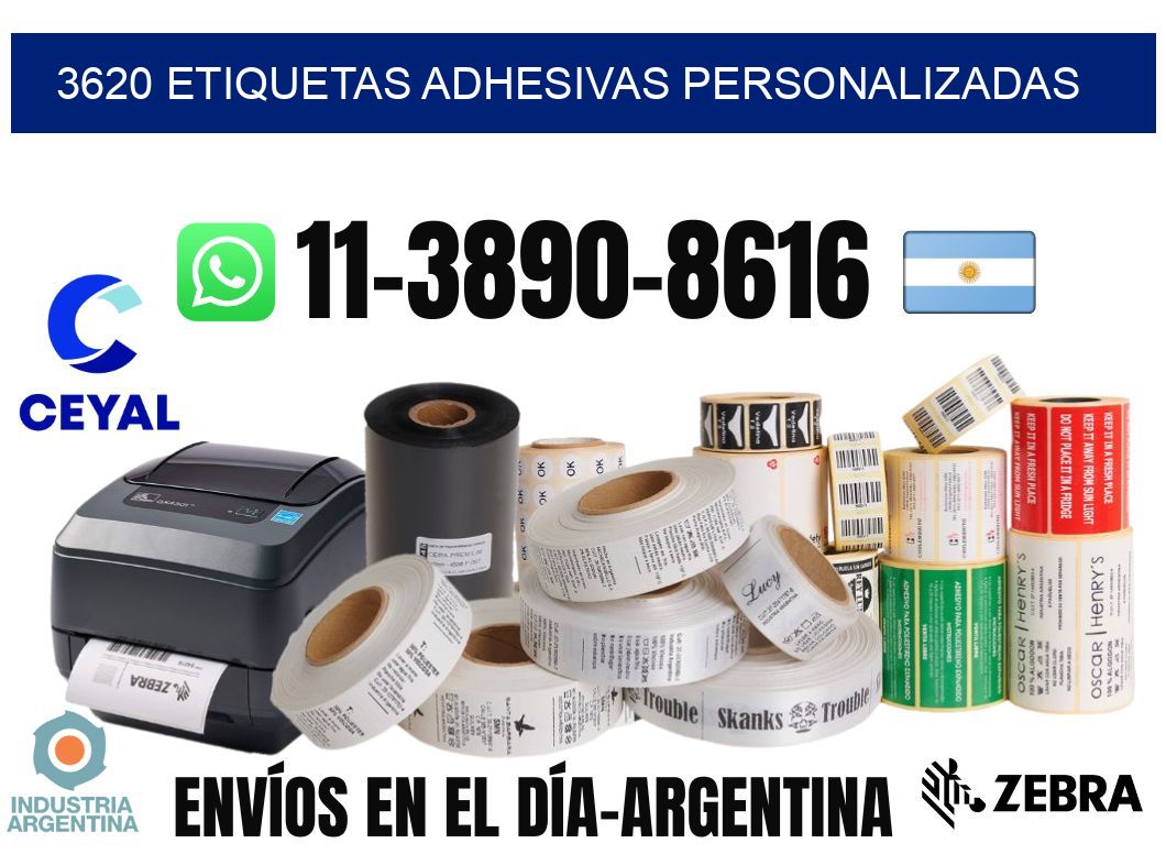 3620 Etiquetas adhesivas personalizadas