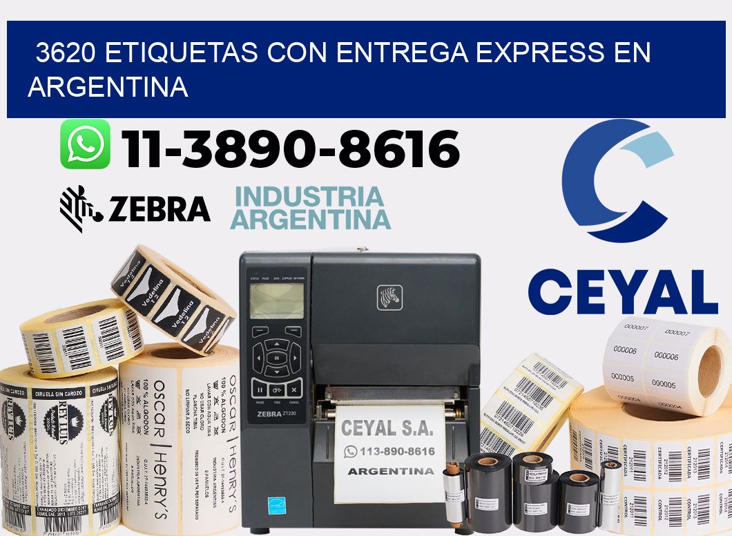 3620 Etiquetas con entrega express en Argentina