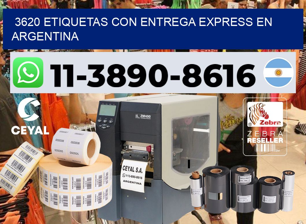 3620 Etiquetas con entrega express en Argentina