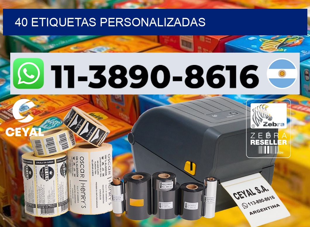 40 etiquetas personalizadas
