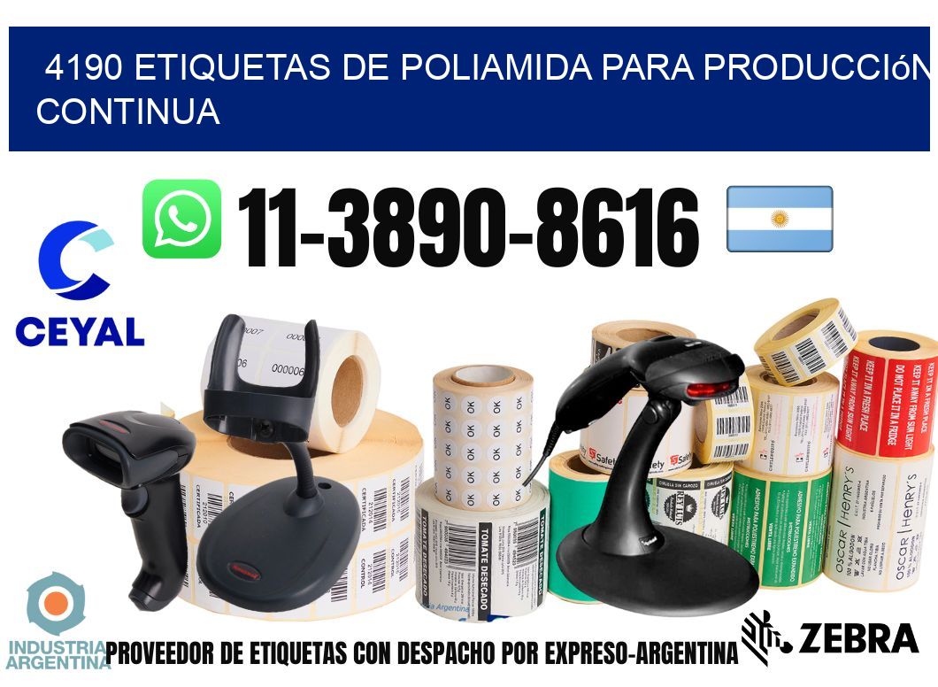 4190 Etiquetas de poliamida para producción continua