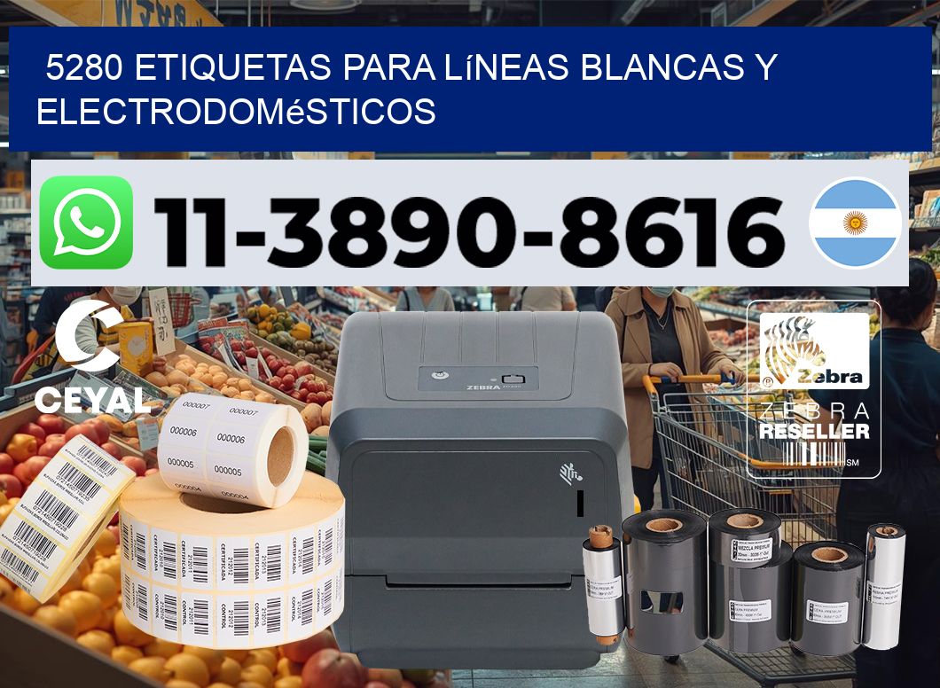 5280 Etiquetas para líneas blancas y electrodomésticos