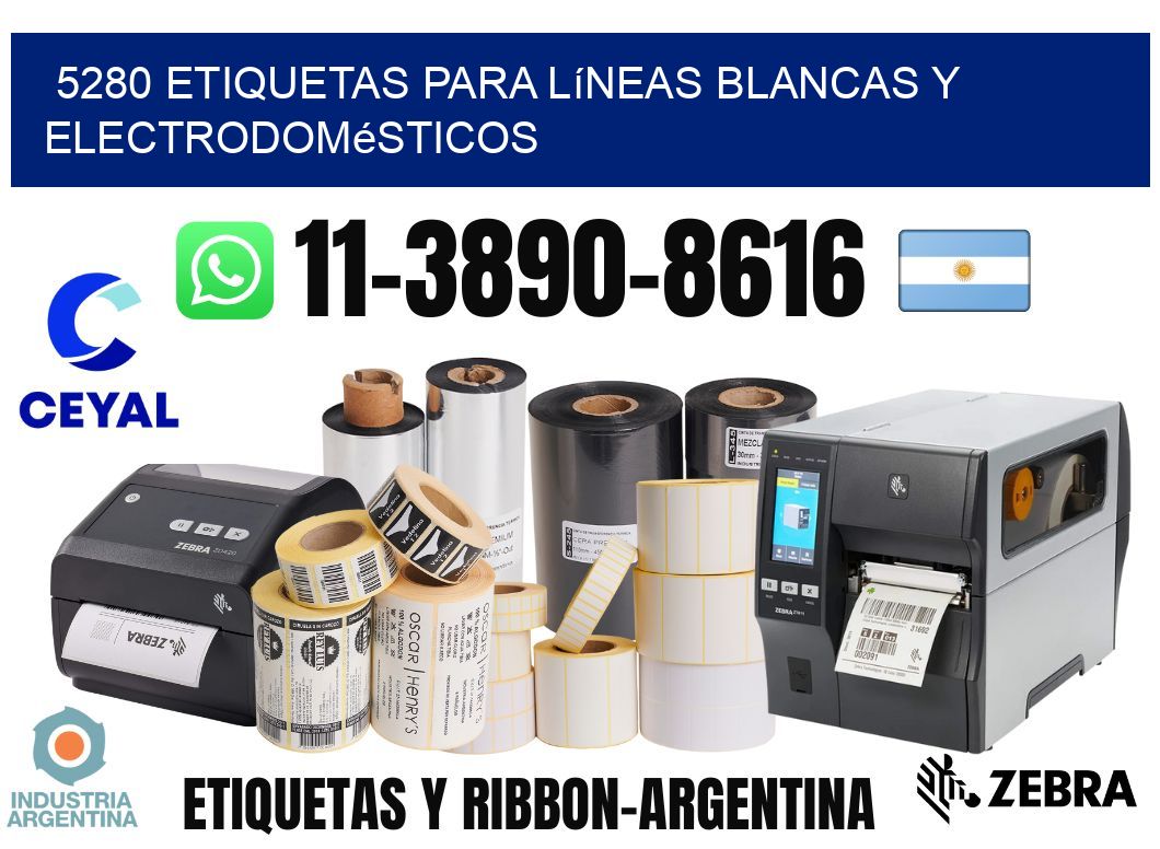 5280 Etiquetas para líneas blancas y electrodomésticos