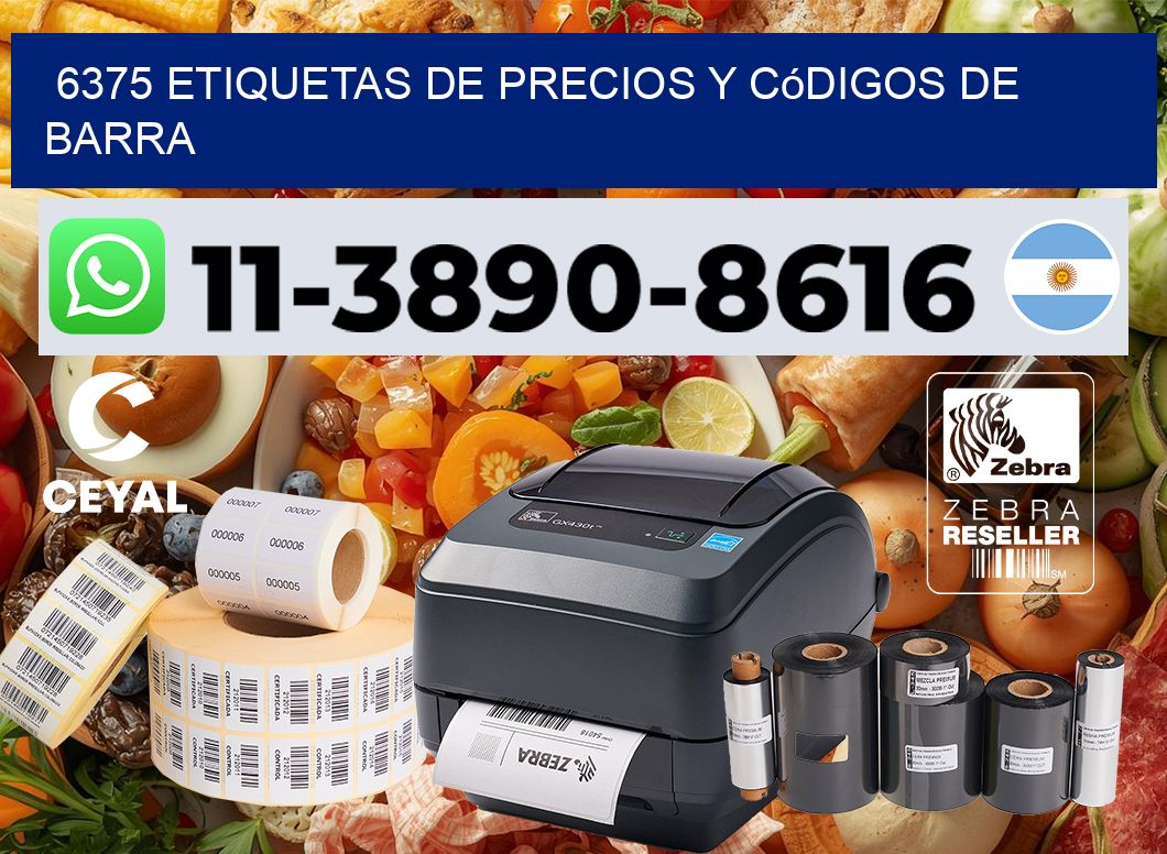 6375 Etiquetas de precios y códigos de barra