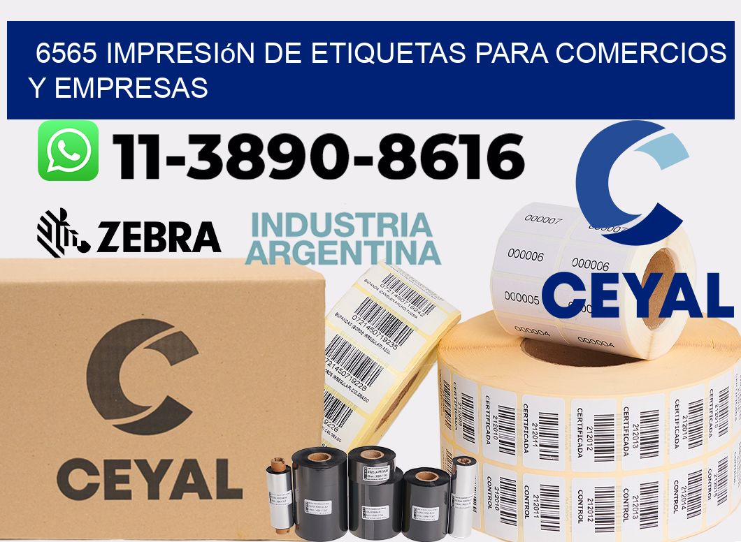 6565 Impresión de etiquetas para comercios y empresas
