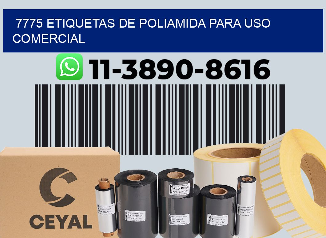 7775 Etiquetas de poliamida para uso comercial