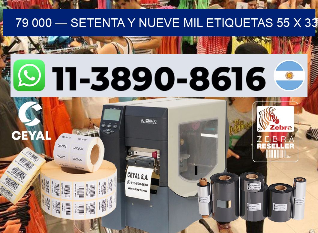 79 000 — setenta y nueve mil etiquetas 55 x 33