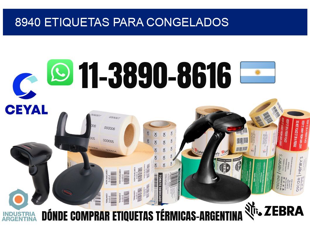 8940 Etiquetas para congelados