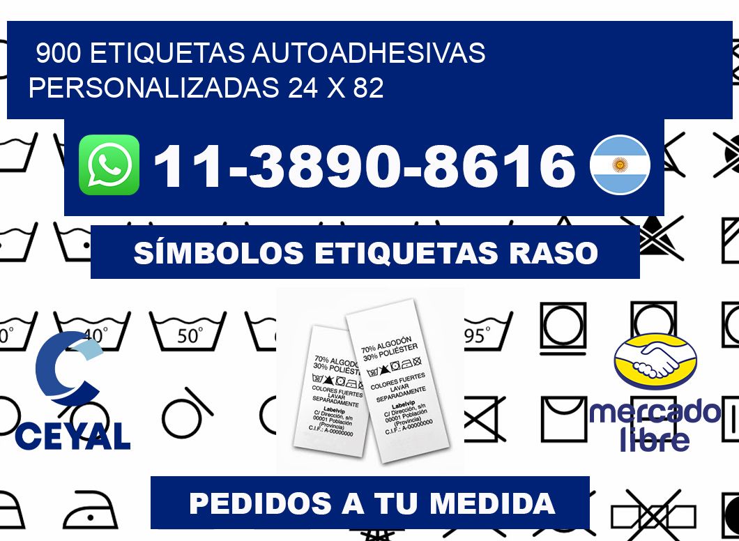 900 Etiquetas autoadhesivas personalizadas 24 x 82