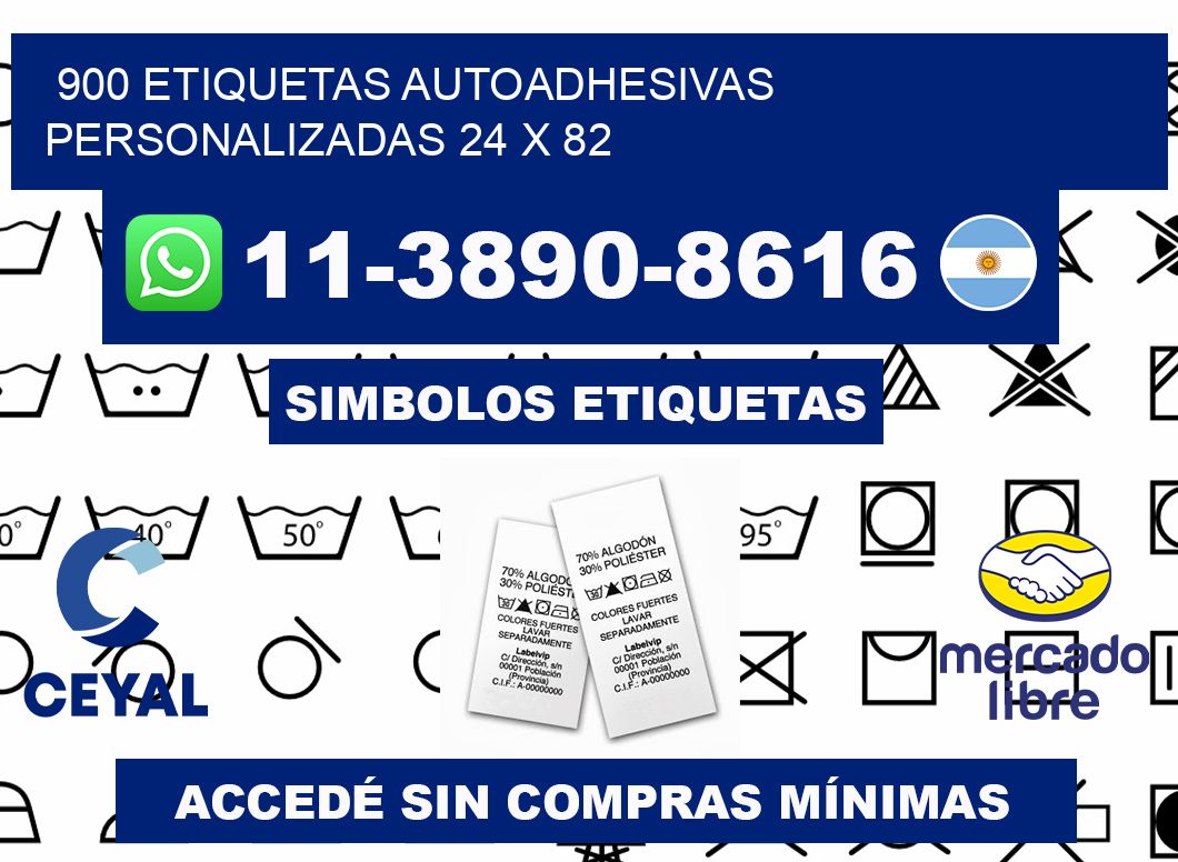 900 Etiquetas autoadhesivas personalizadas 24 x 82