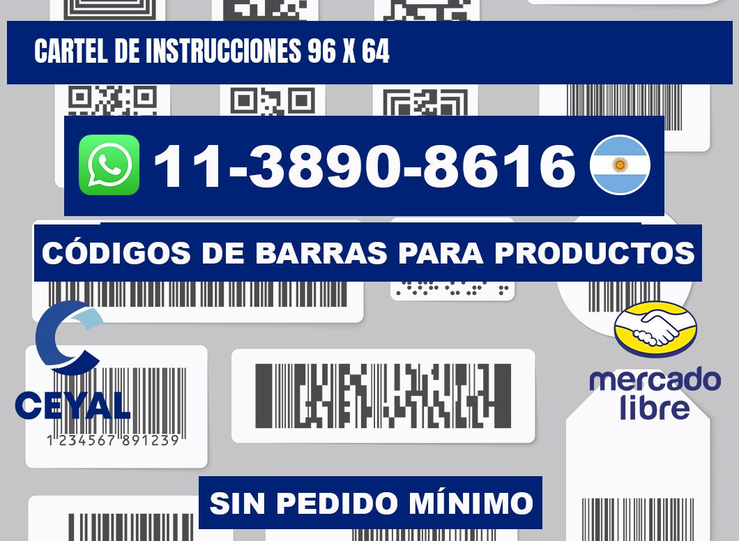 Cartel de instrucciones 96 x 64