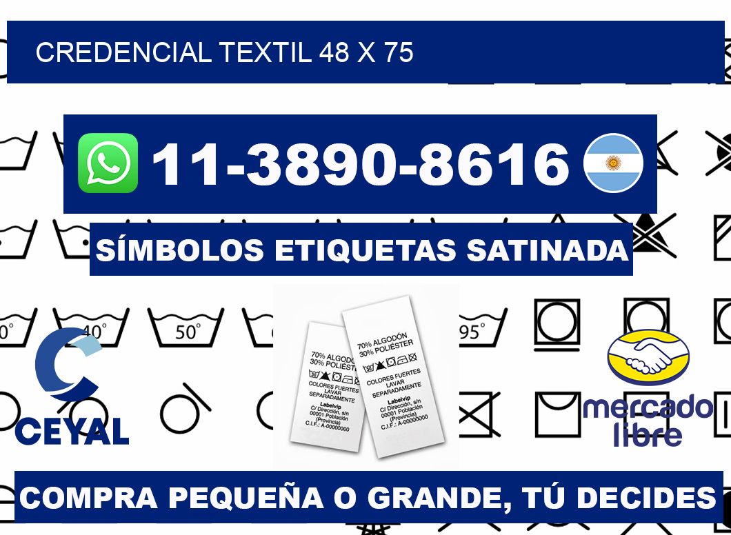 Credencial textil 48 x 75
