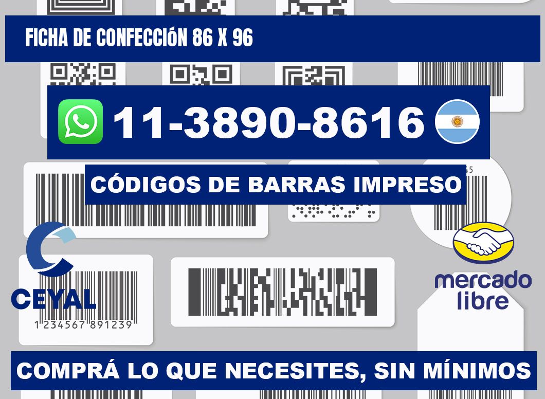 Ficha de confección 86 x 96