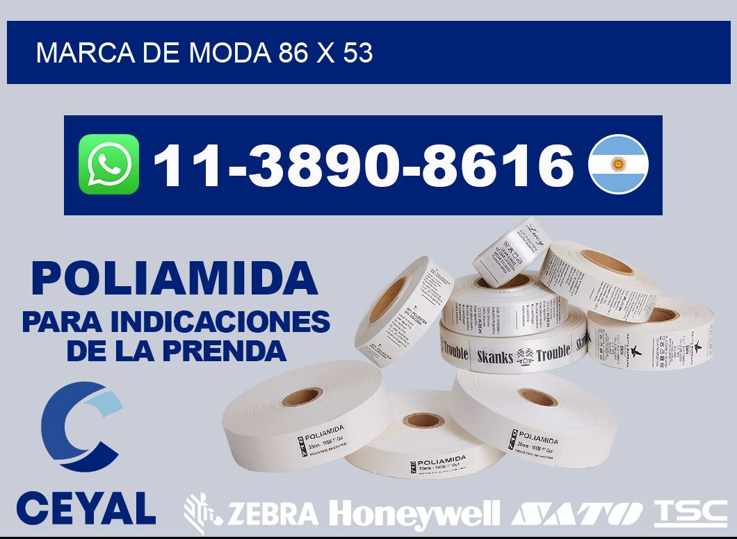 Marca de moda 86 x 53