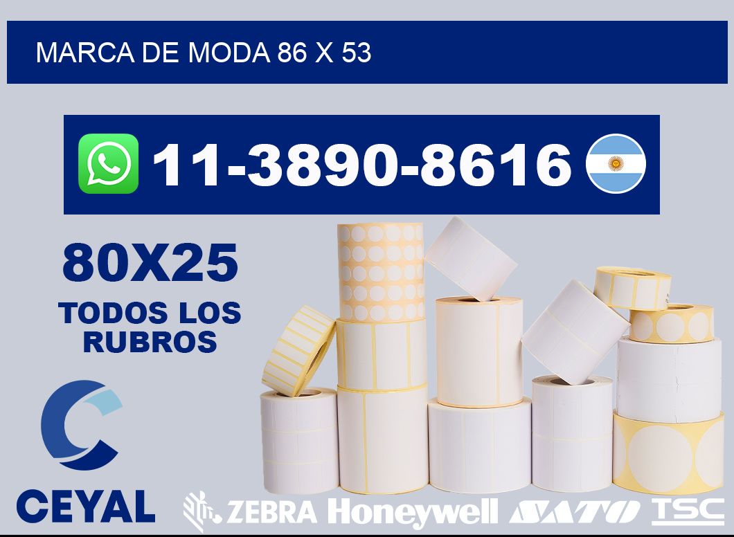 Marca de moda 86 x 53