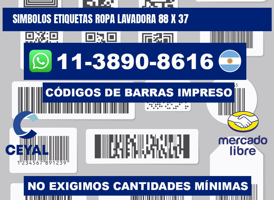 SIMBOLOS ETIQUETAS ROPA LAVADORA 88 x 37