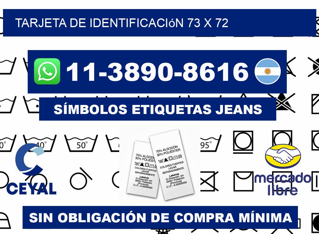 Tarjeta de identificación 73 x 72