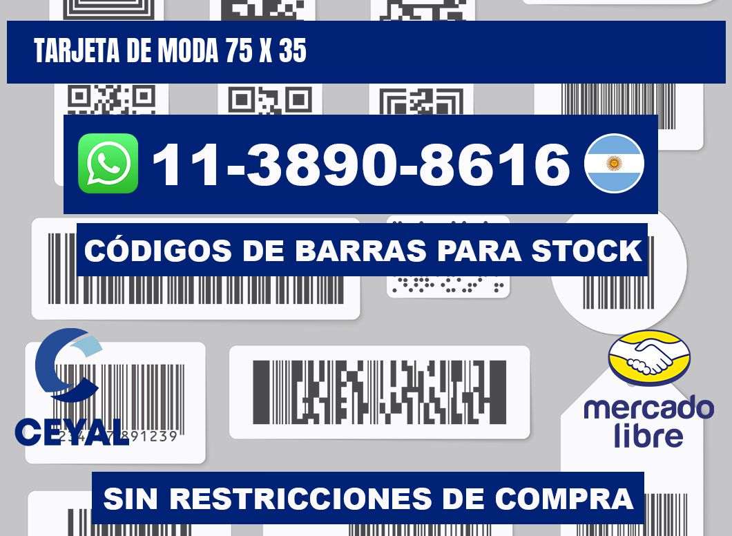 Tarjeta de moda 75 x 35