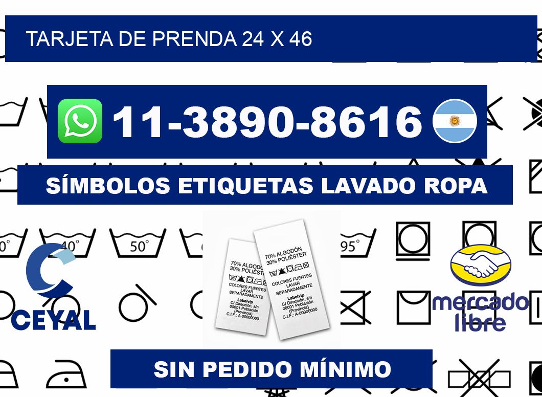 Tarjeta de prenda 24 x 46