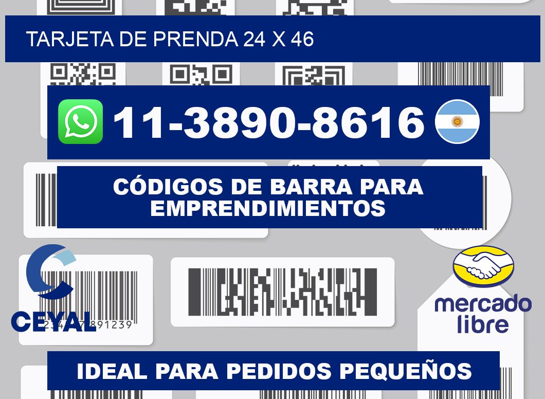 Tarjeta de prenda 24 x 46