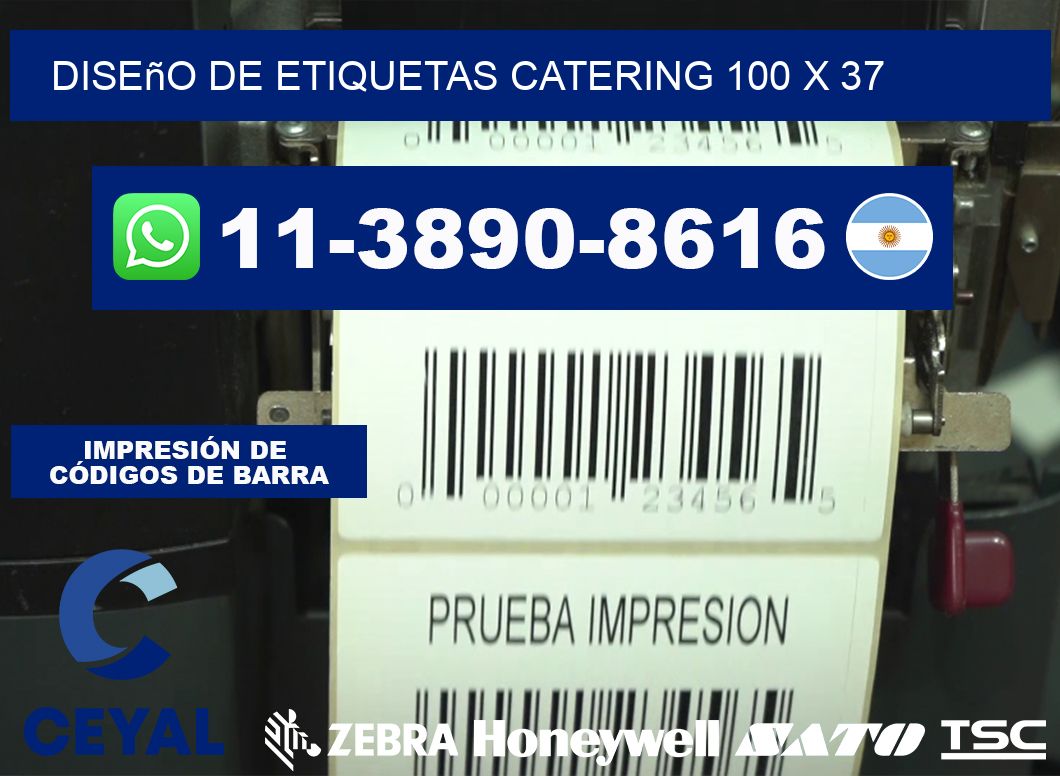 diseño de etiquetas catering 100 x 37