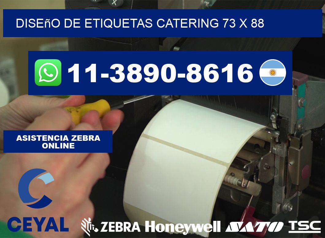 diseño de etiquetas catering 73 x 88