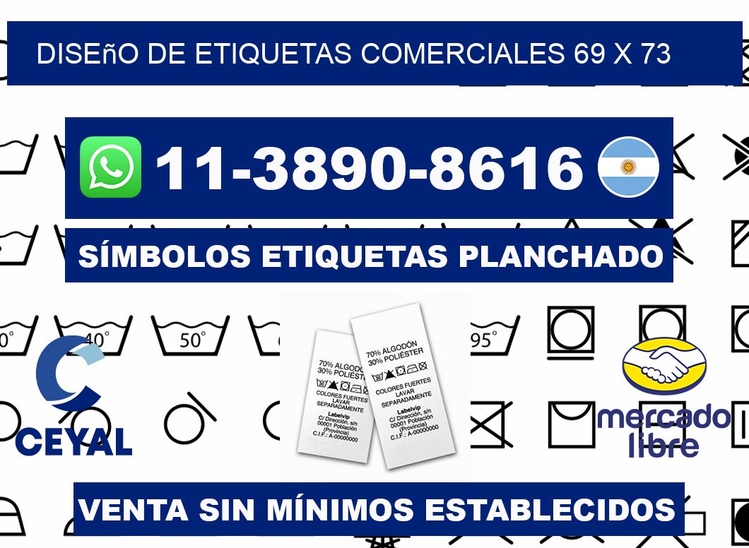 diseño de etiquetas comerciales 69 x 73