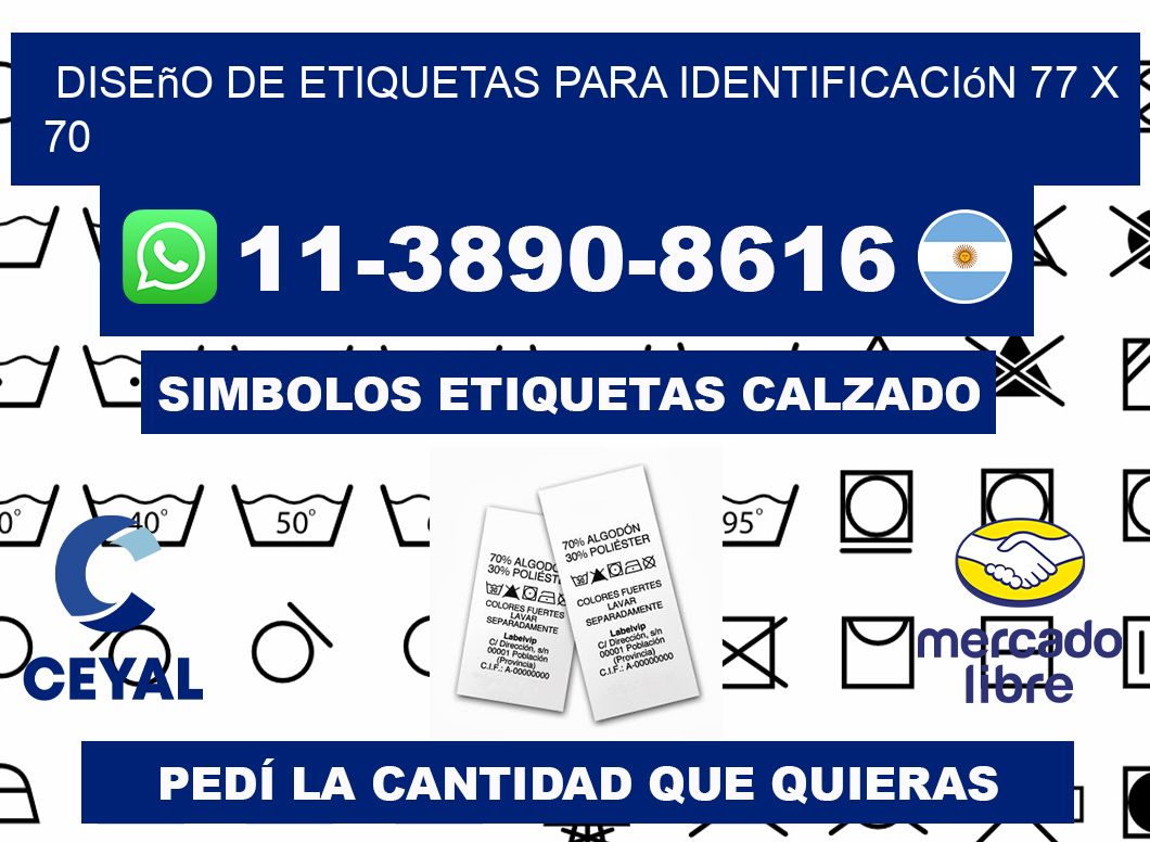 diseño de etiquetas para identificación 77 x 70
