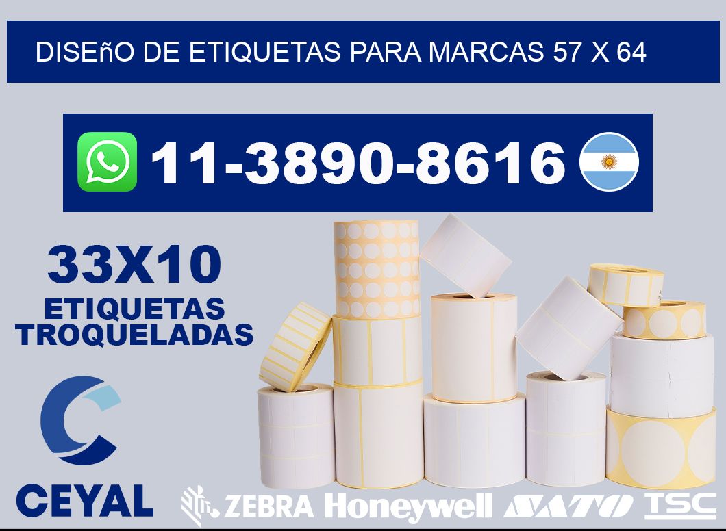 diseño de etiquetas para marcas 57 x 64
