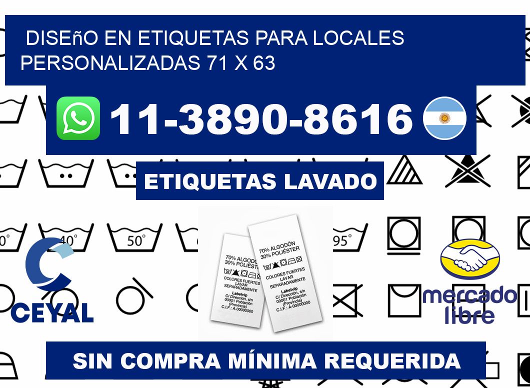 diseño en etiquetas para locales personalizadas 71 x 63