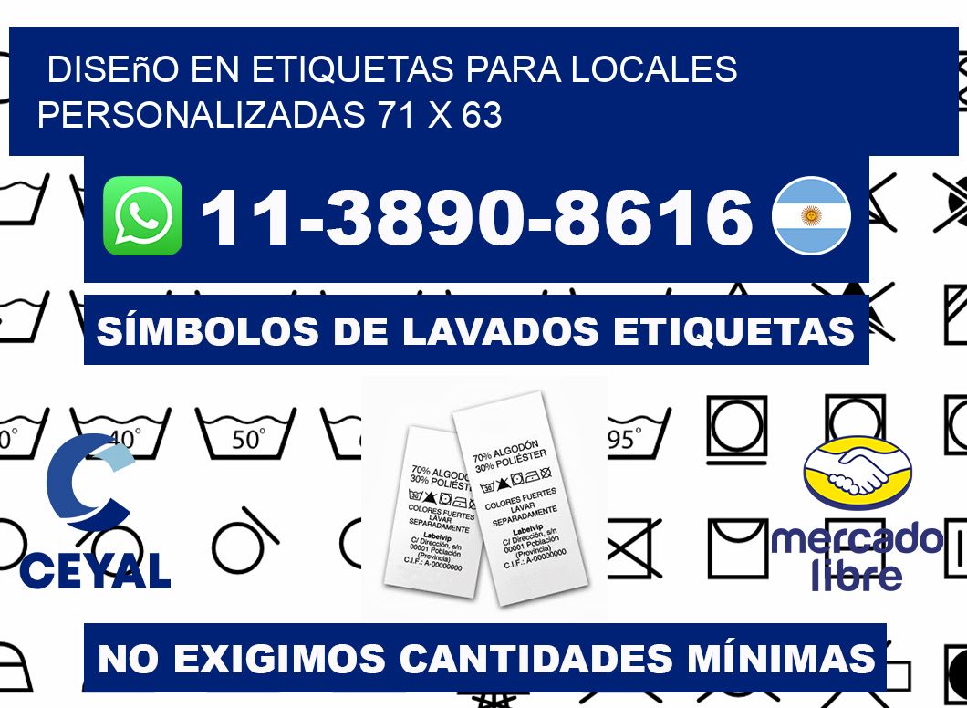 diseño en etiquetas para locales personalizadas 71 x 63
