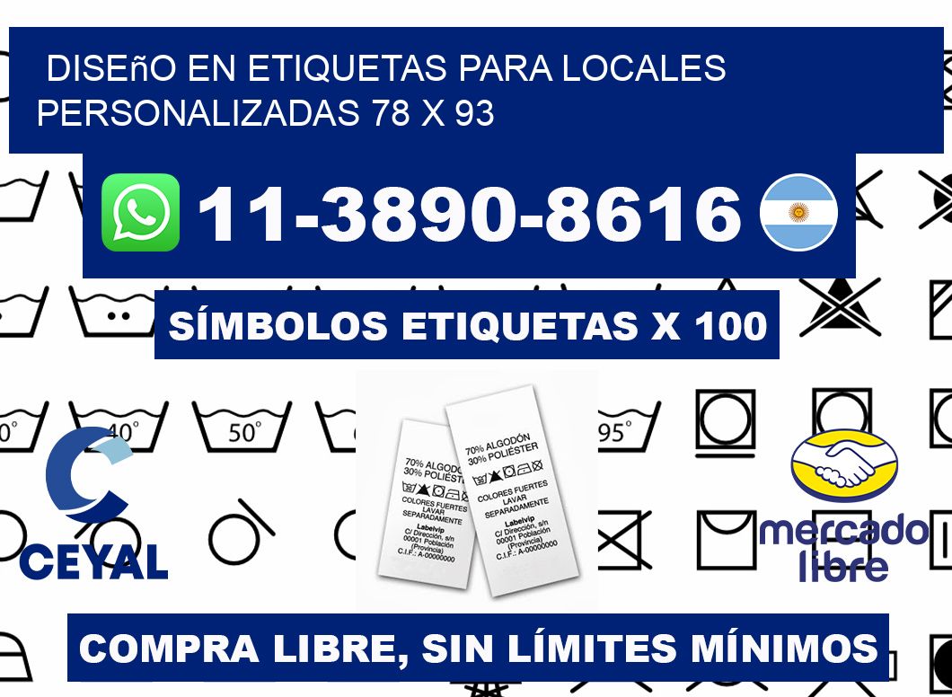 diseño en etiquetas para locales personalizadas 78 x 93