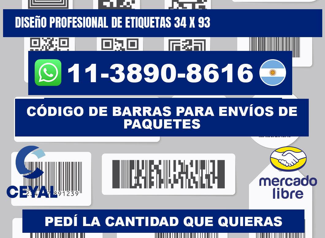 diseño profesional de etiquetas 34 x 93