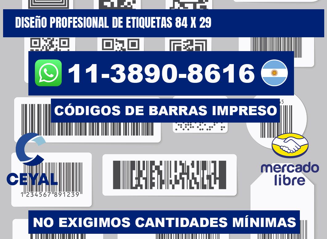 diseño profesional de etiquetas 84 x 29