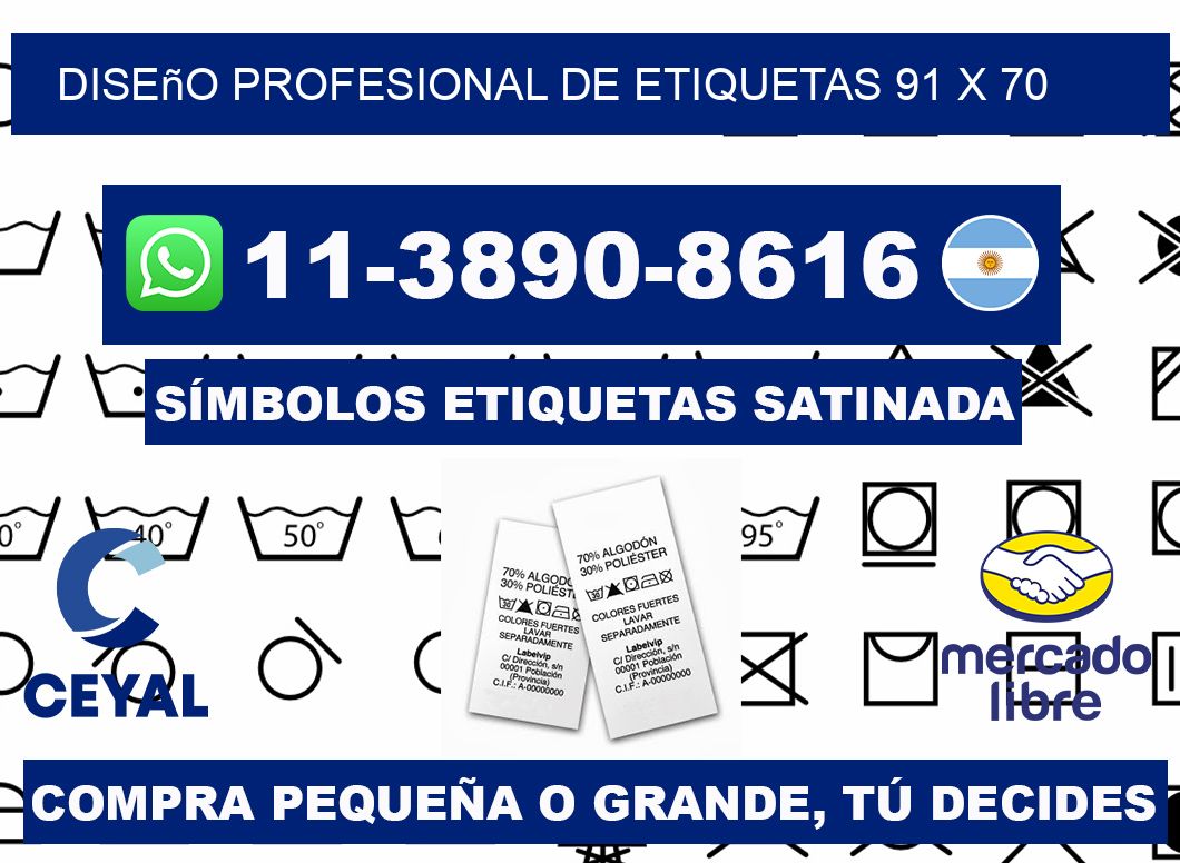 diseño profesional de etiquetas 91 x 70