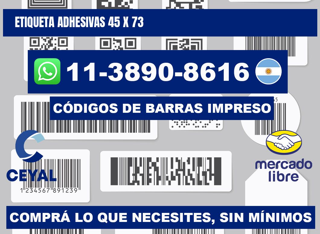 etiqueta adhesivas 45 x 73