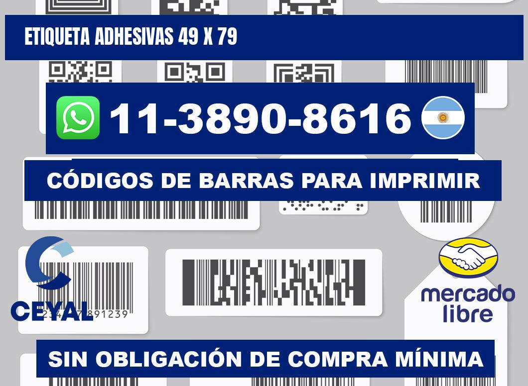etiqueta adhesivas 49 x 79