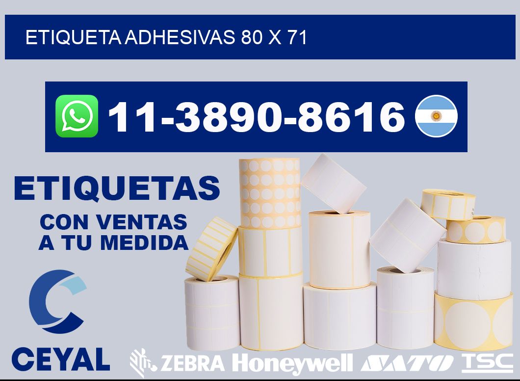 etiqueta adhesivas 80 x 71