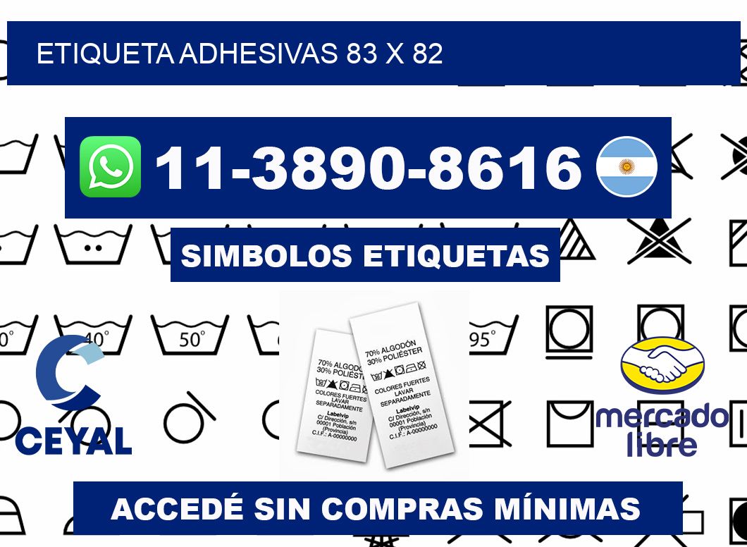 etiqueta adhesivas 83 x 82