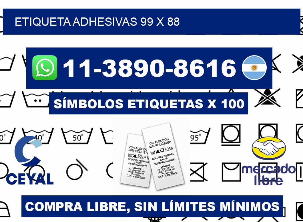 etiqueta adhesivas 99 x 88