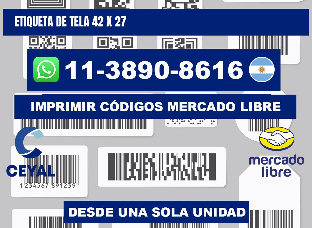 etiqueta de tela 42 x 27